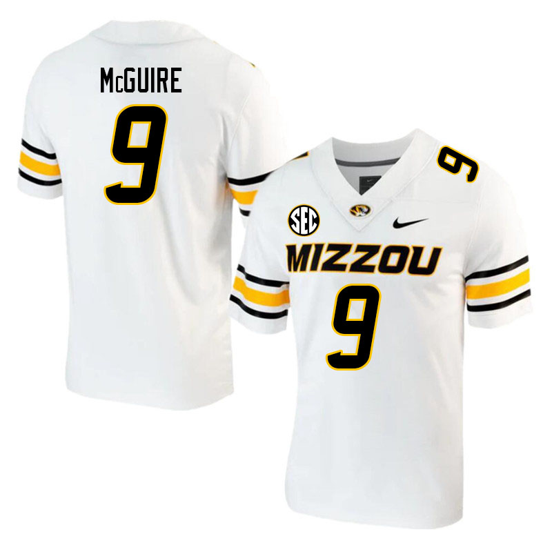 Men #9 Isaiah McGuire Missouri Tigers College 2023 Football Stitched Jerseys Sale-White